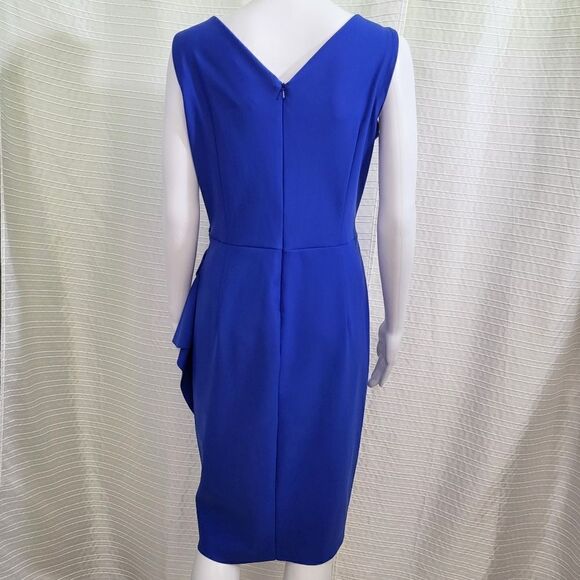 Alex Evenings Flattering Shaping Side Ruching Dress Blue Size 16 (closer to 12) - Picture 3 of 11